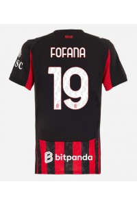AC Milan Youssouf Fofana #19 Voetbaltruitje Thuis tenue Dames 2025-26 Korte Mouw